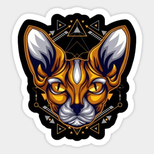 cat sphinx graphic Sticker